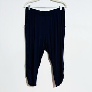 always a.line - Navy Ruched Hem Pants